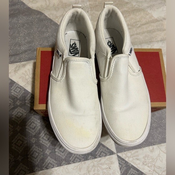 All White Slip-on Vans🤍 - Picture 2 of 12